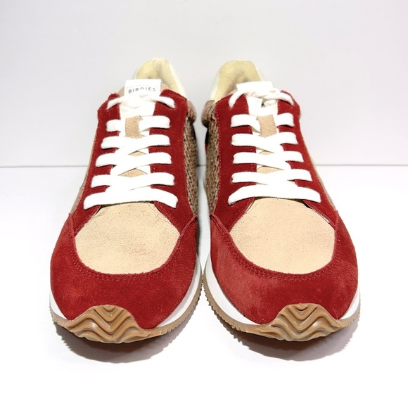 Birdies Women's Roadrunner Lace-up Sneakers Primary Plaid Red Brown Ivory Size 9 - Picture 4 of 9